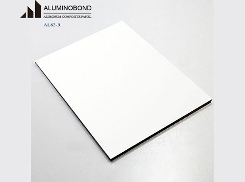 white aluminium panel